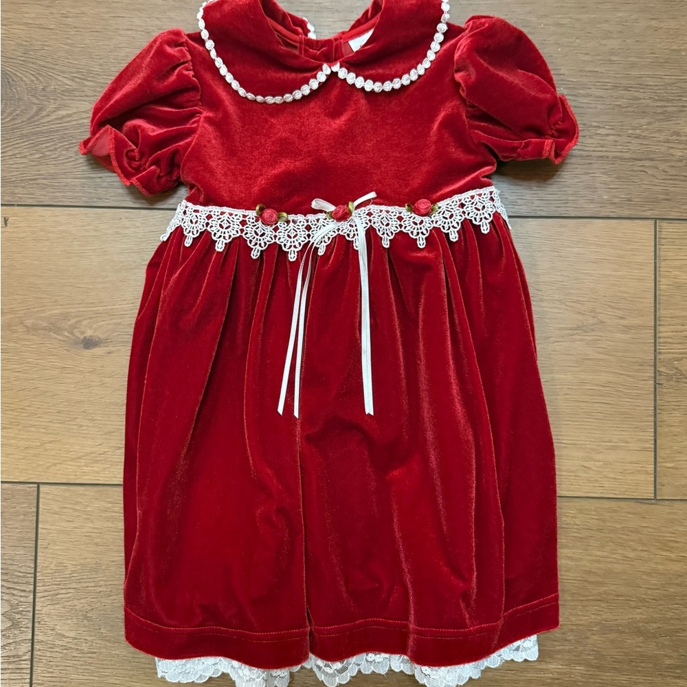 Red Velvet Kids Christmas Dress
